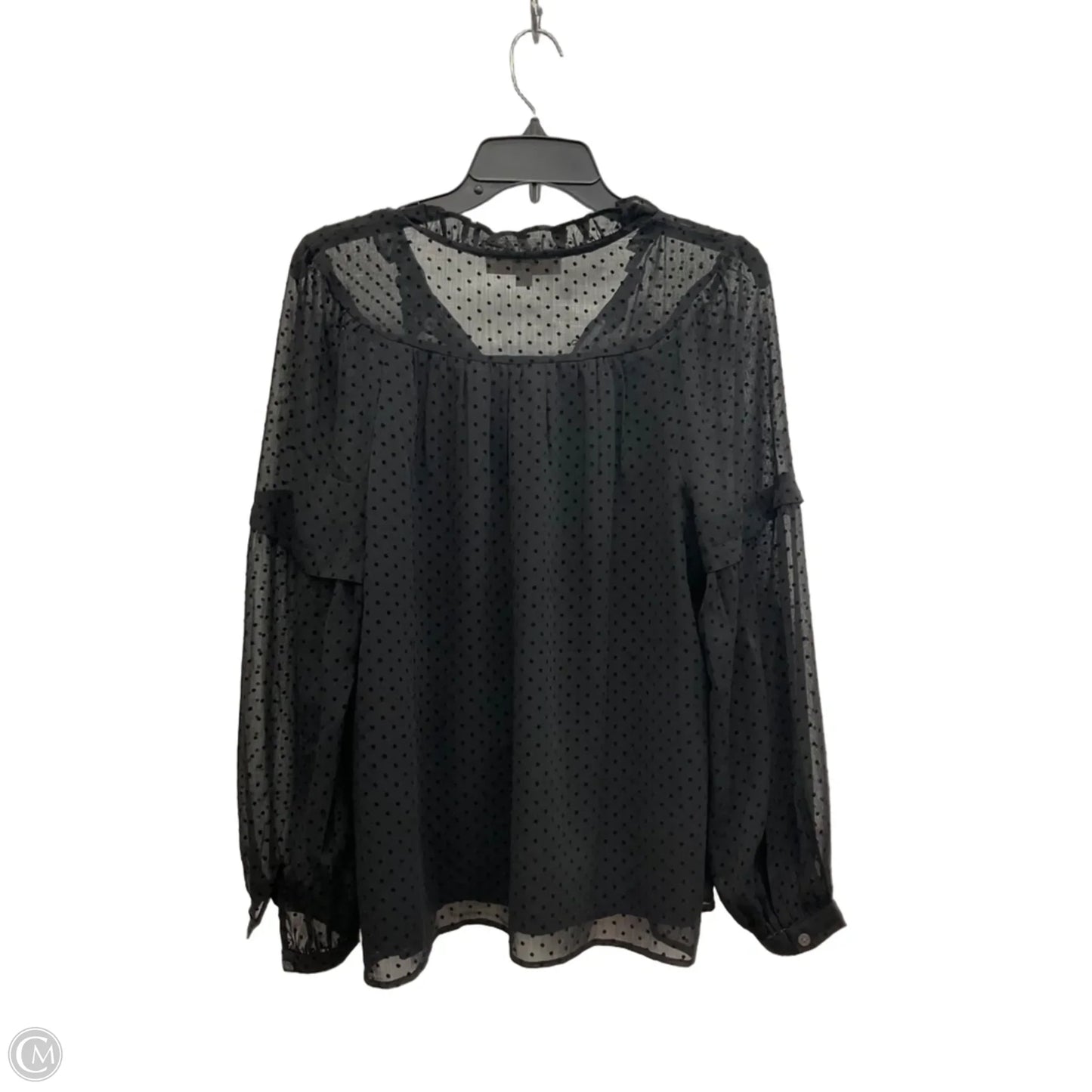 Top Long Sleeve By Loft In Black, Size: M
