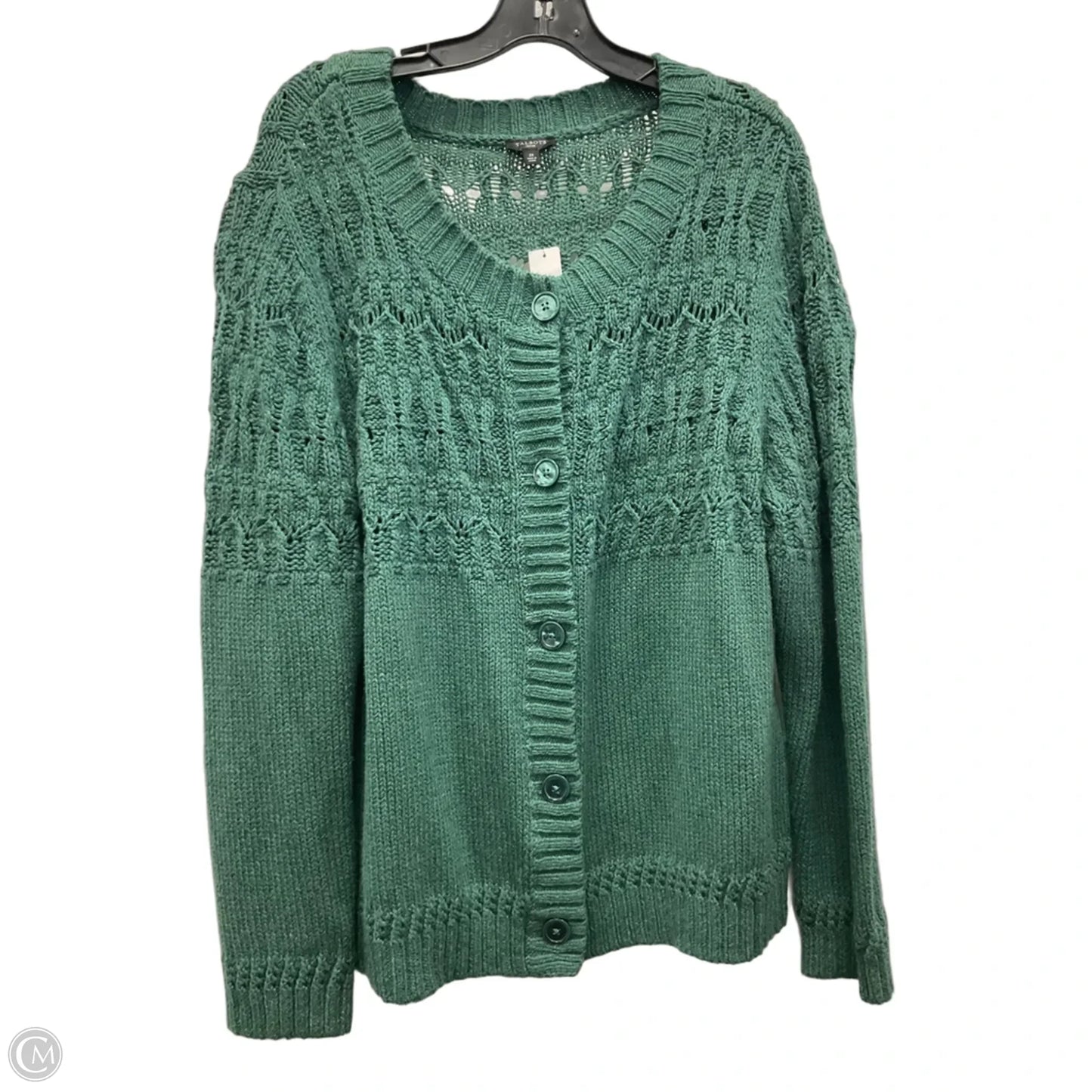 Cardigan By Talbots In Green, Size: 2x
