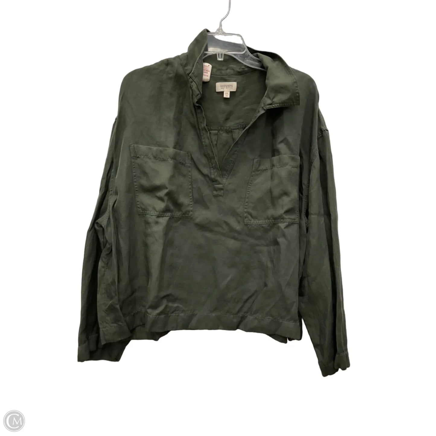 Top Long Sleeve By Haven In Green, Size: Xxl