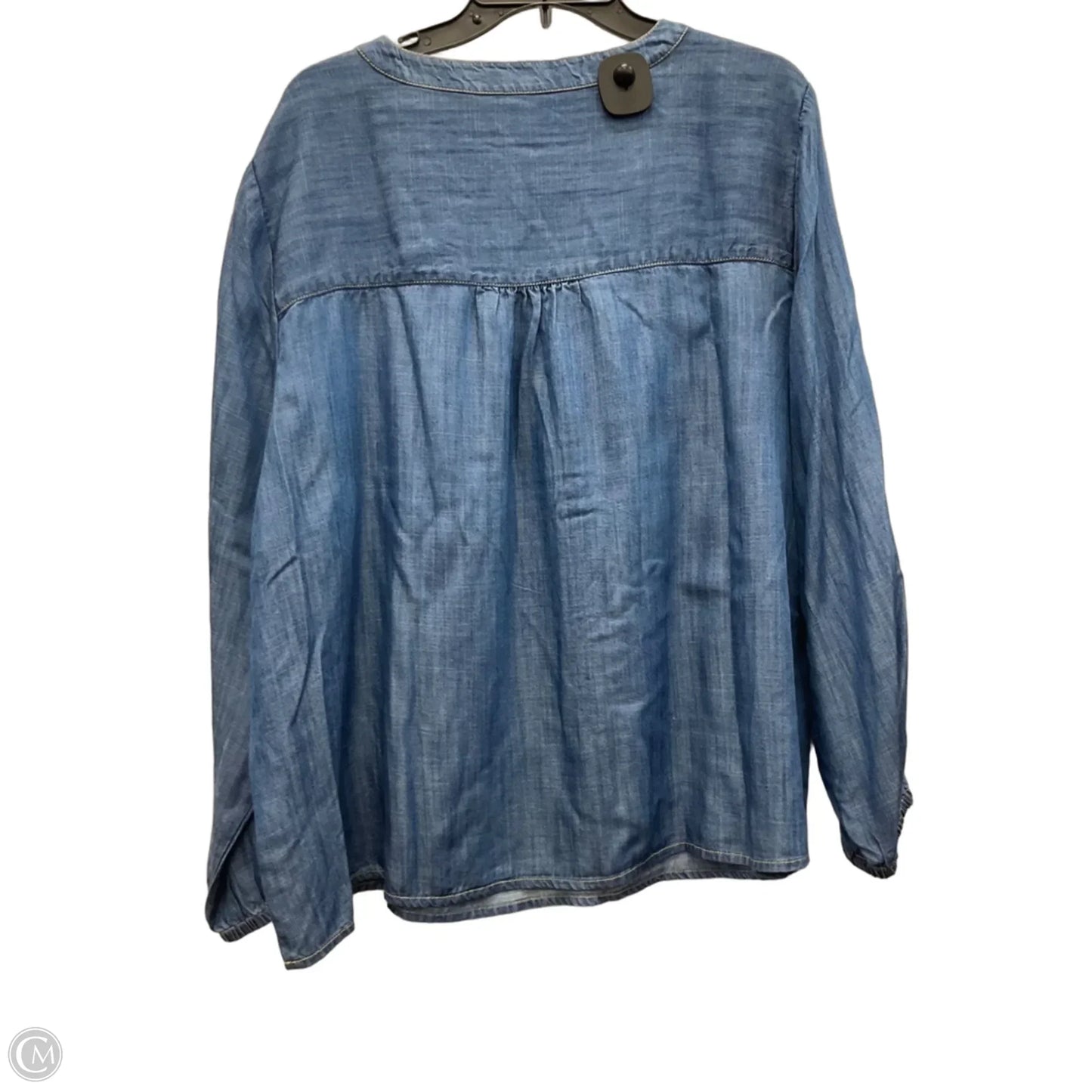 Top Long Sleeve By Talbots In Blue, Size: 2x