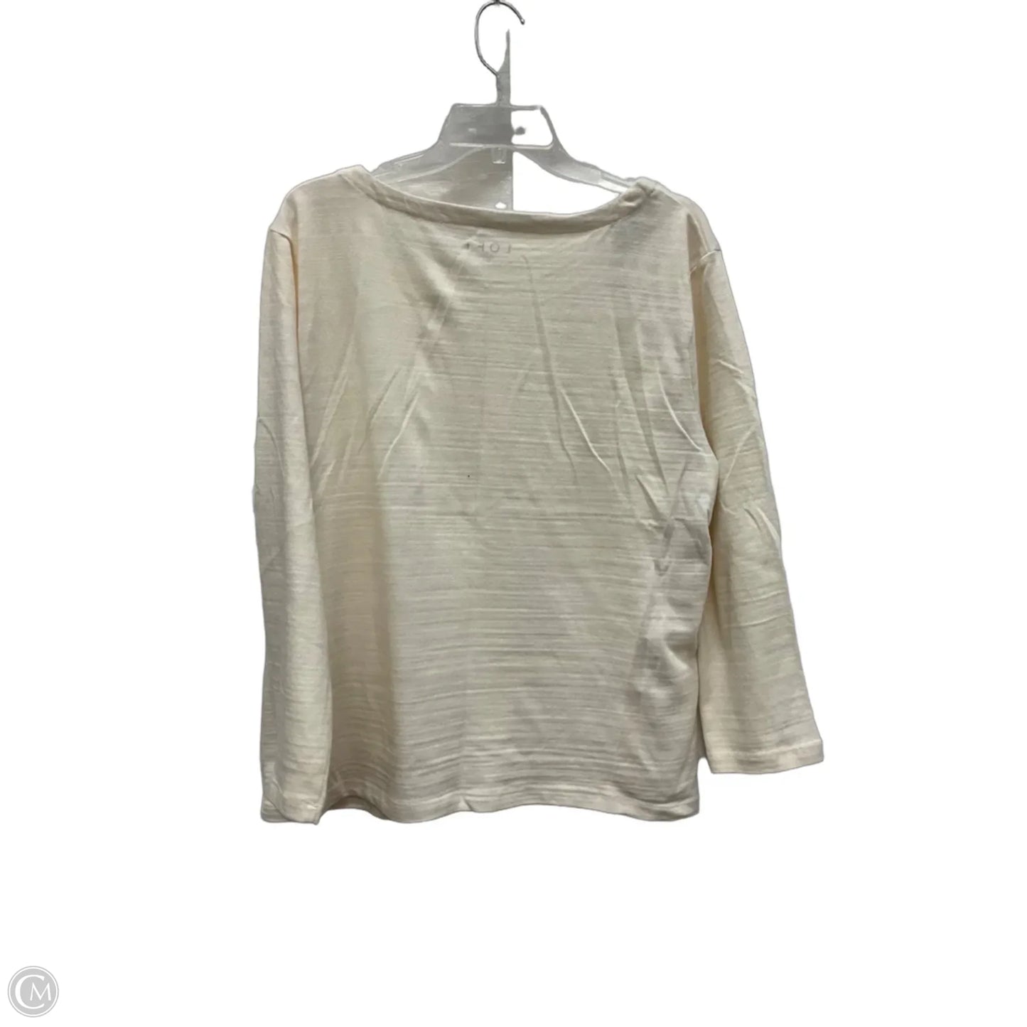 Top Long Sleeve By Loft In Cream, Size: Xl