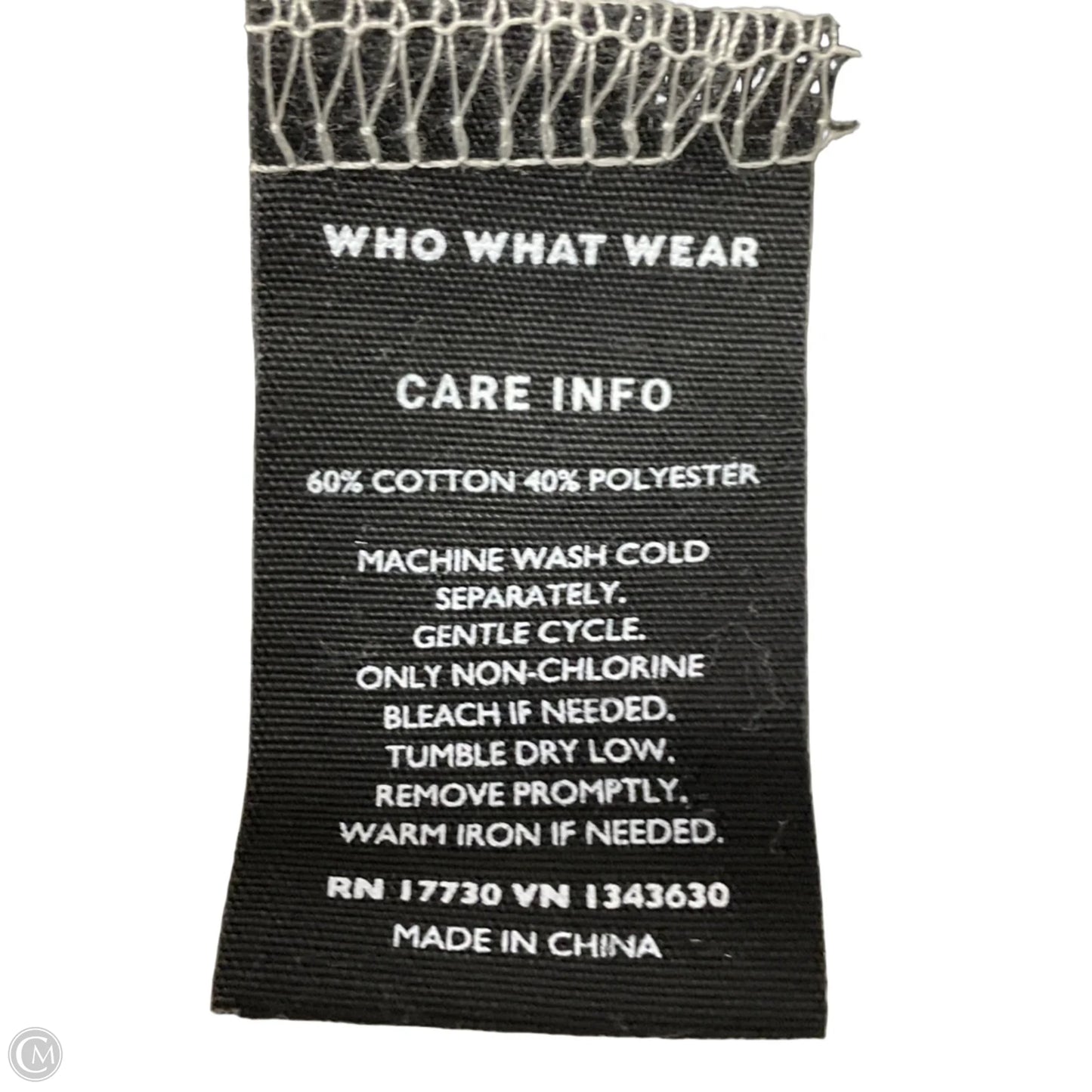 Top Long Sleeve By Who What Wear In Grey, Size: S