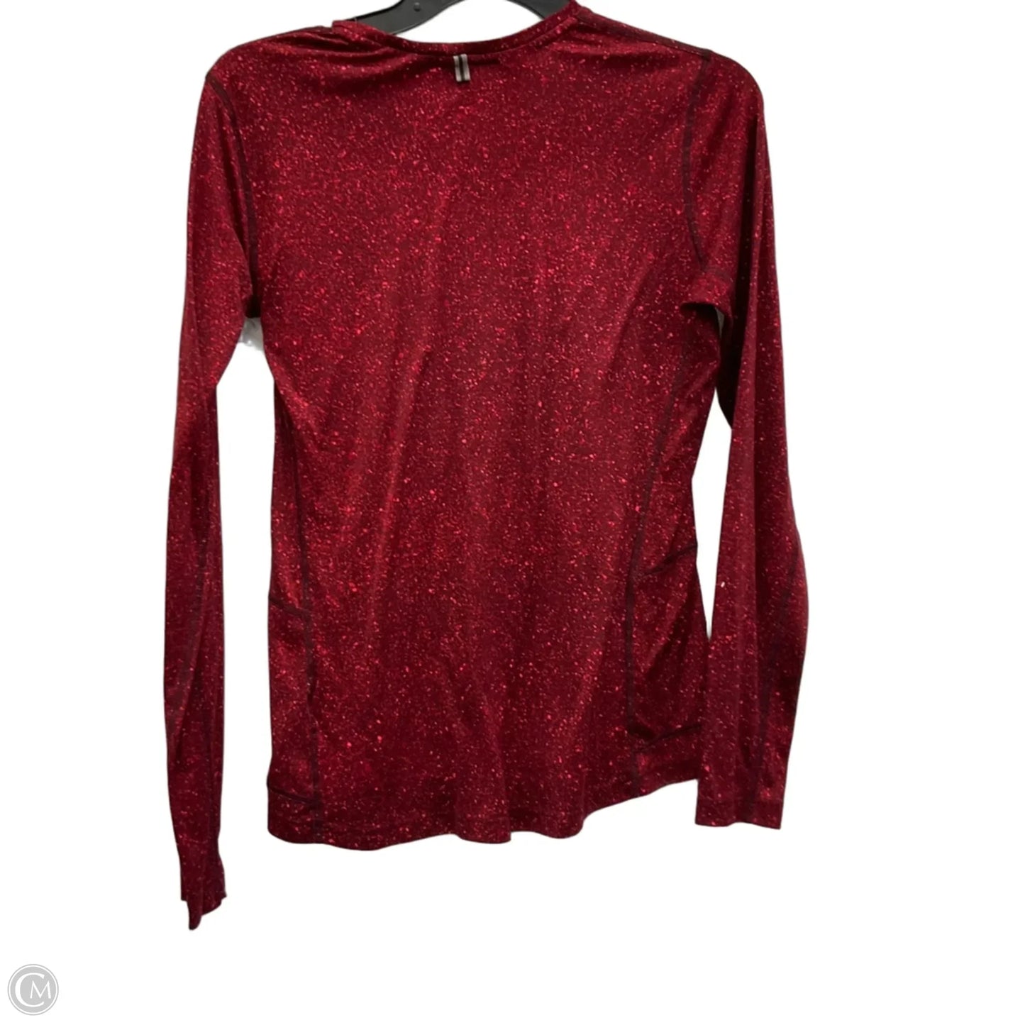 Athletic Top Long Sleeve Crewneck By Nike In Red, Size: M