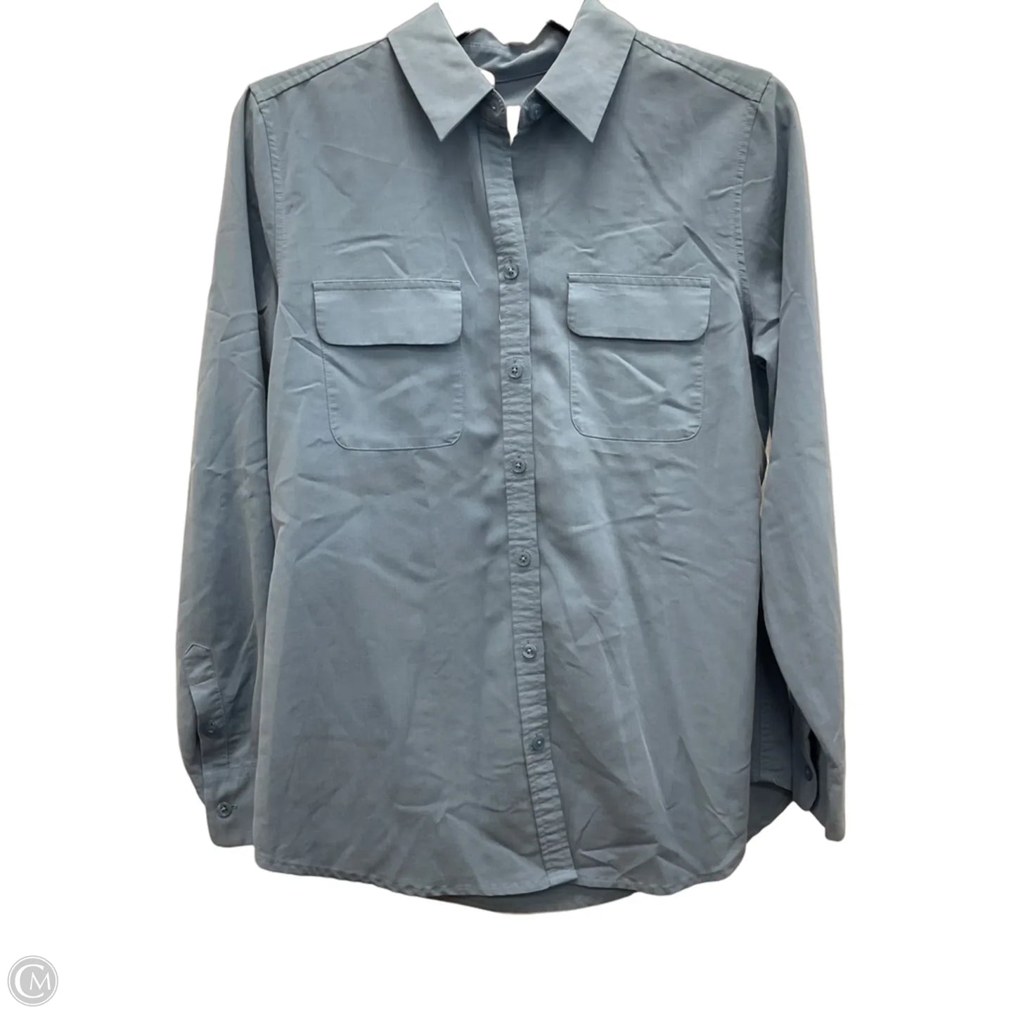 Blouse Long Sleeve By Chicos In Blue, Size: S