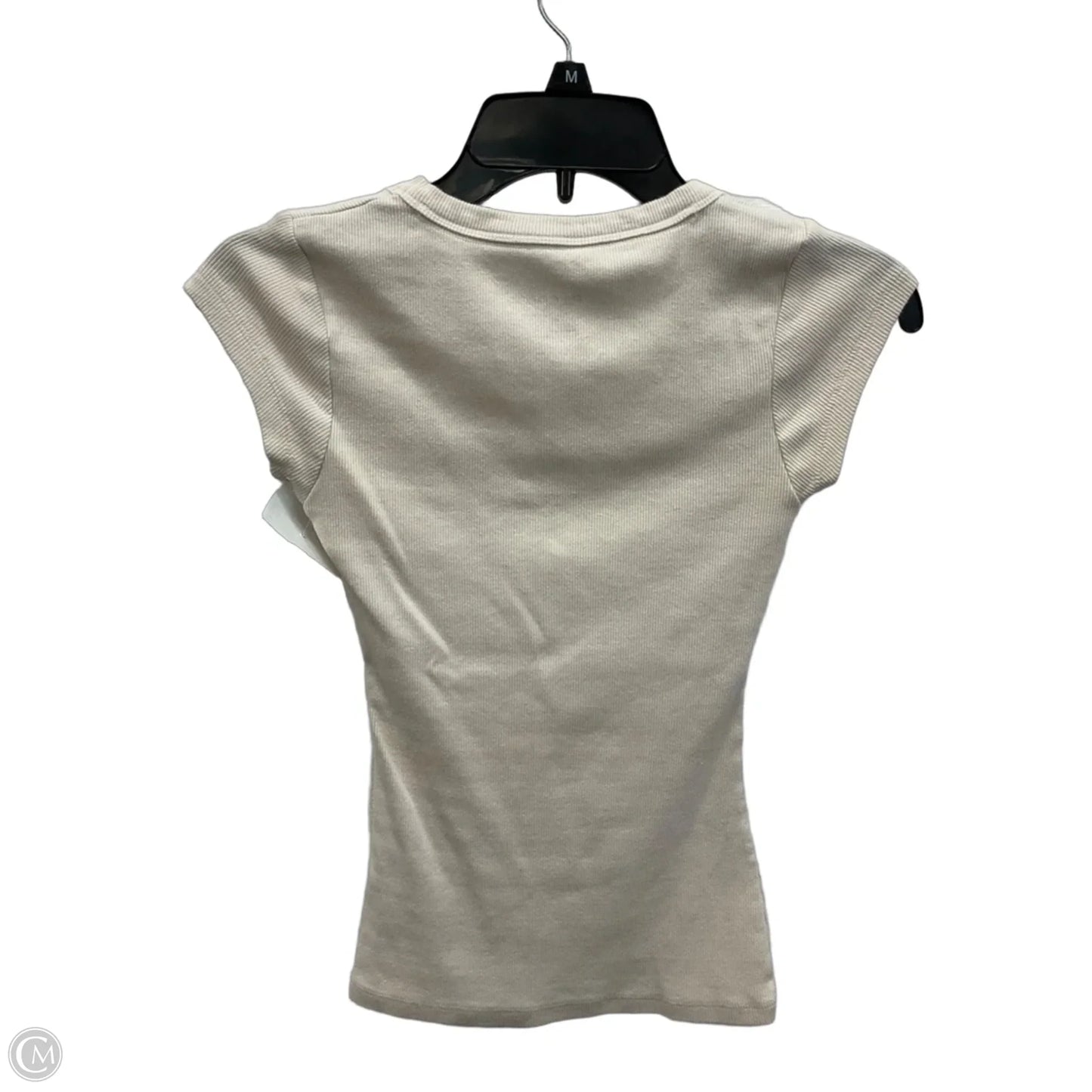 Top Short Sleeve Basic By Pilcro In Cream, Size: Xs