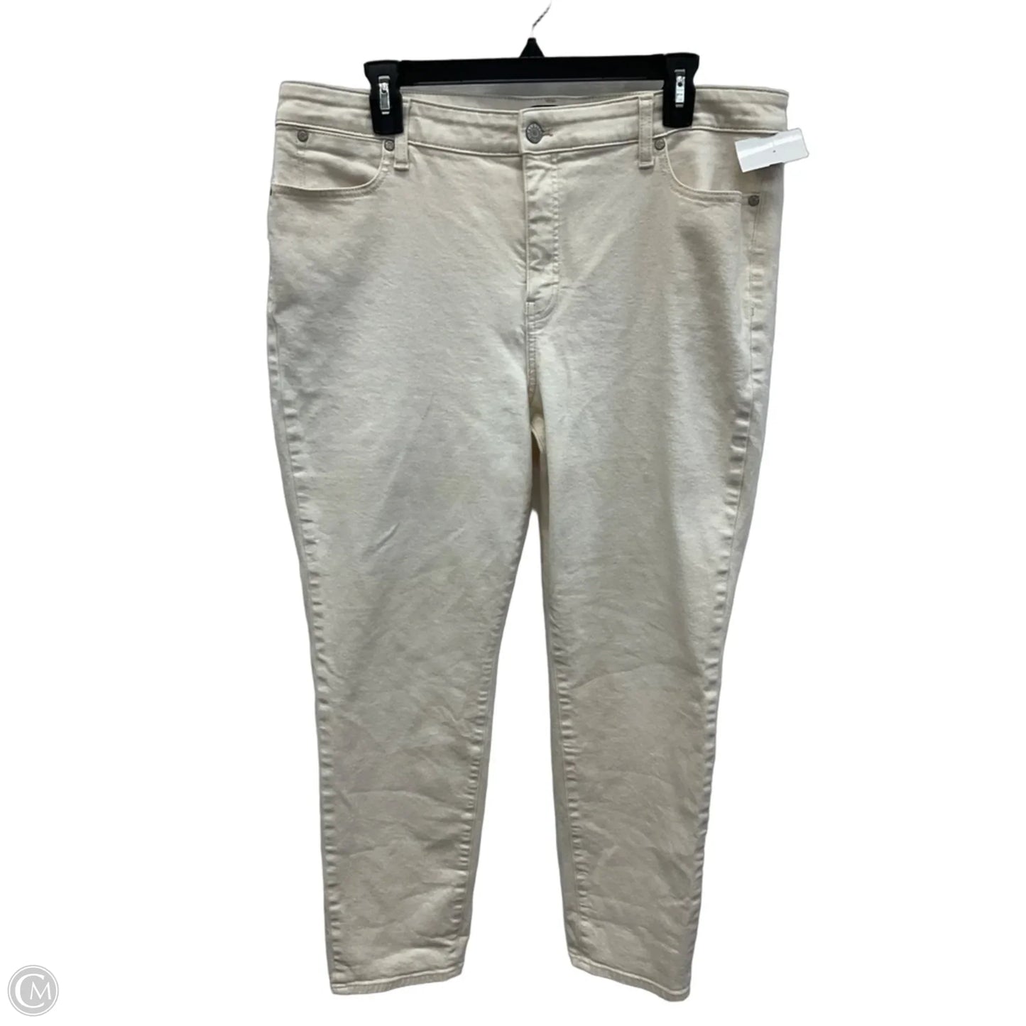 Jeans Skinny By Talbots In Cream, Size: 16