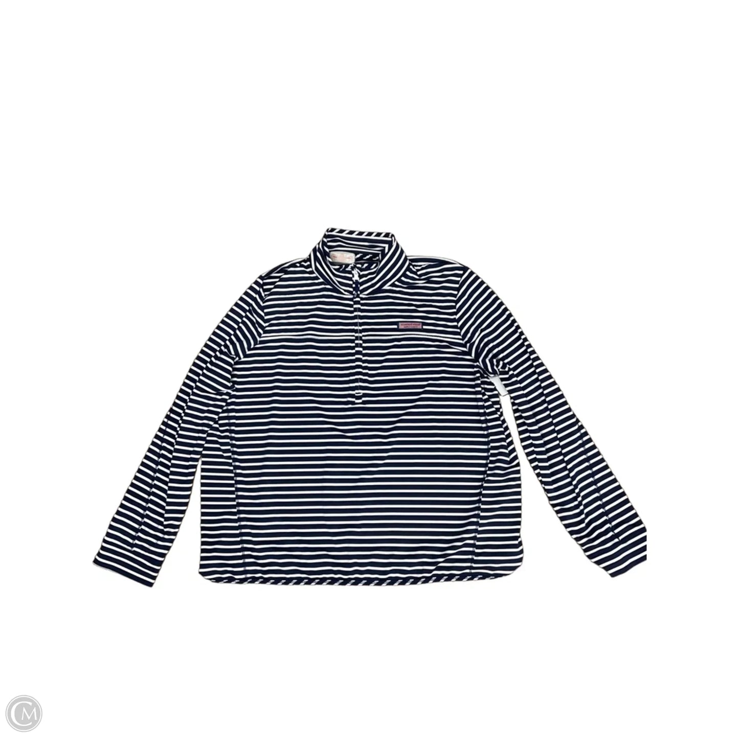 Athletic Top Long Sleeve Collar By Vineyard Vines In Striped Pattern, Size: 2x