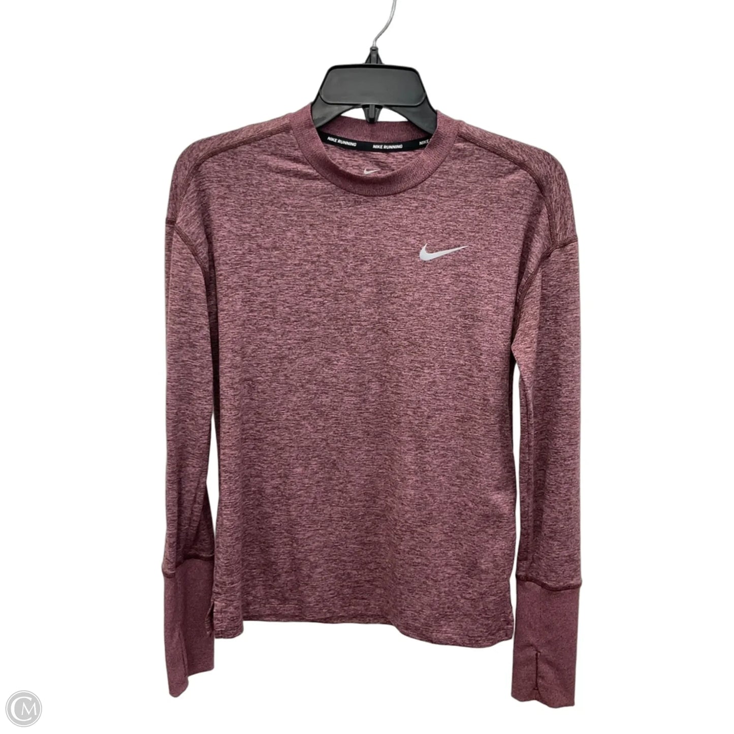Athletic Top Long Sleeve Collar By Nike In Purple, Size: Xs
