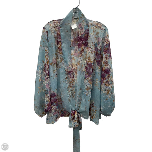 Shawl By Love Stitch In Blue, Size: L