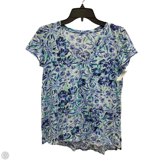 Top Short Sleeve By Lilly Pulitzer In Blue, Size: S