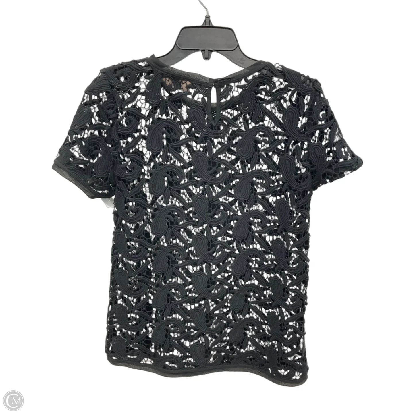 Top Short Sleeve By Loft In Black, Size: S