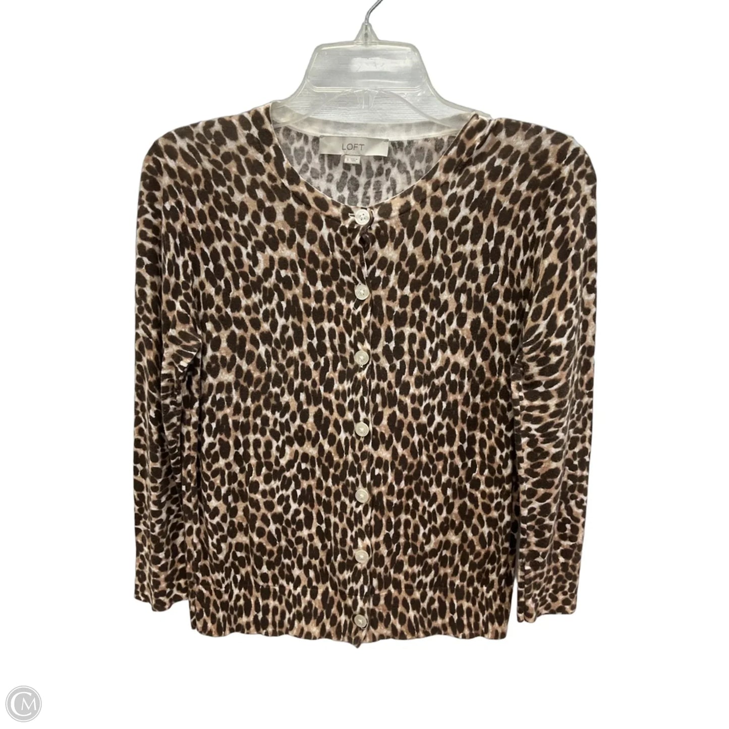 Cardigan By Loft In Animal Print, Size: S