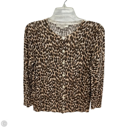Cardigan By Loft In Animal Print, Size: S