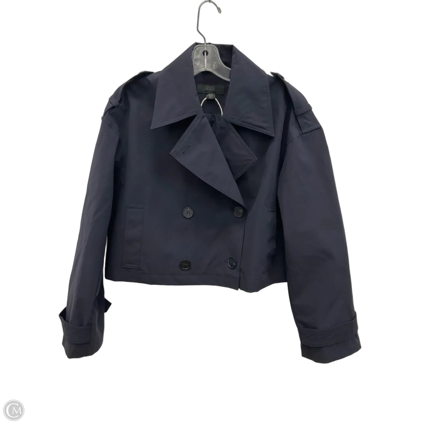 Jacket Shirt By Zara In Navy, Size: Xs