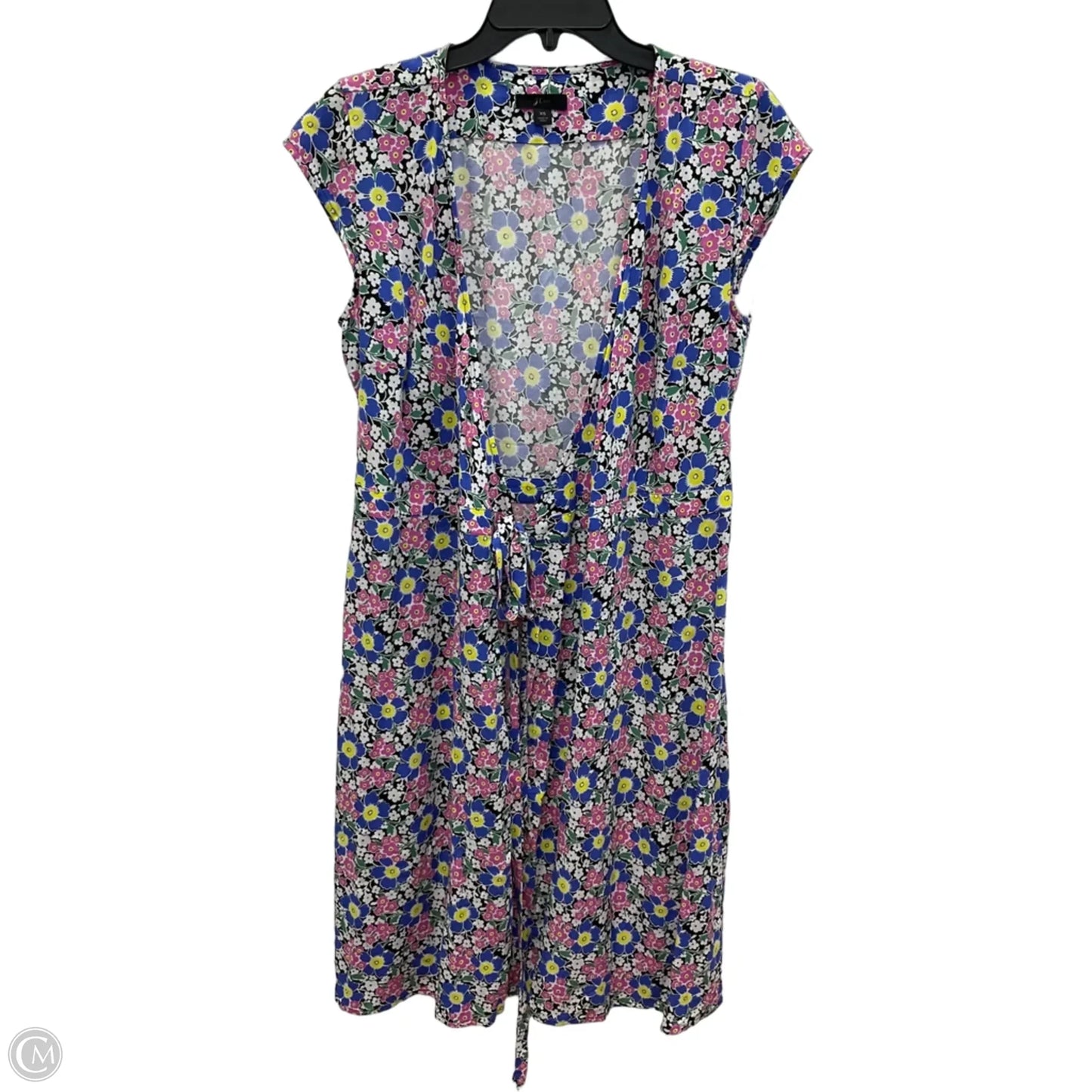 Dress Casual Midi By J. Crew In Blue & Purple, Size: Xs