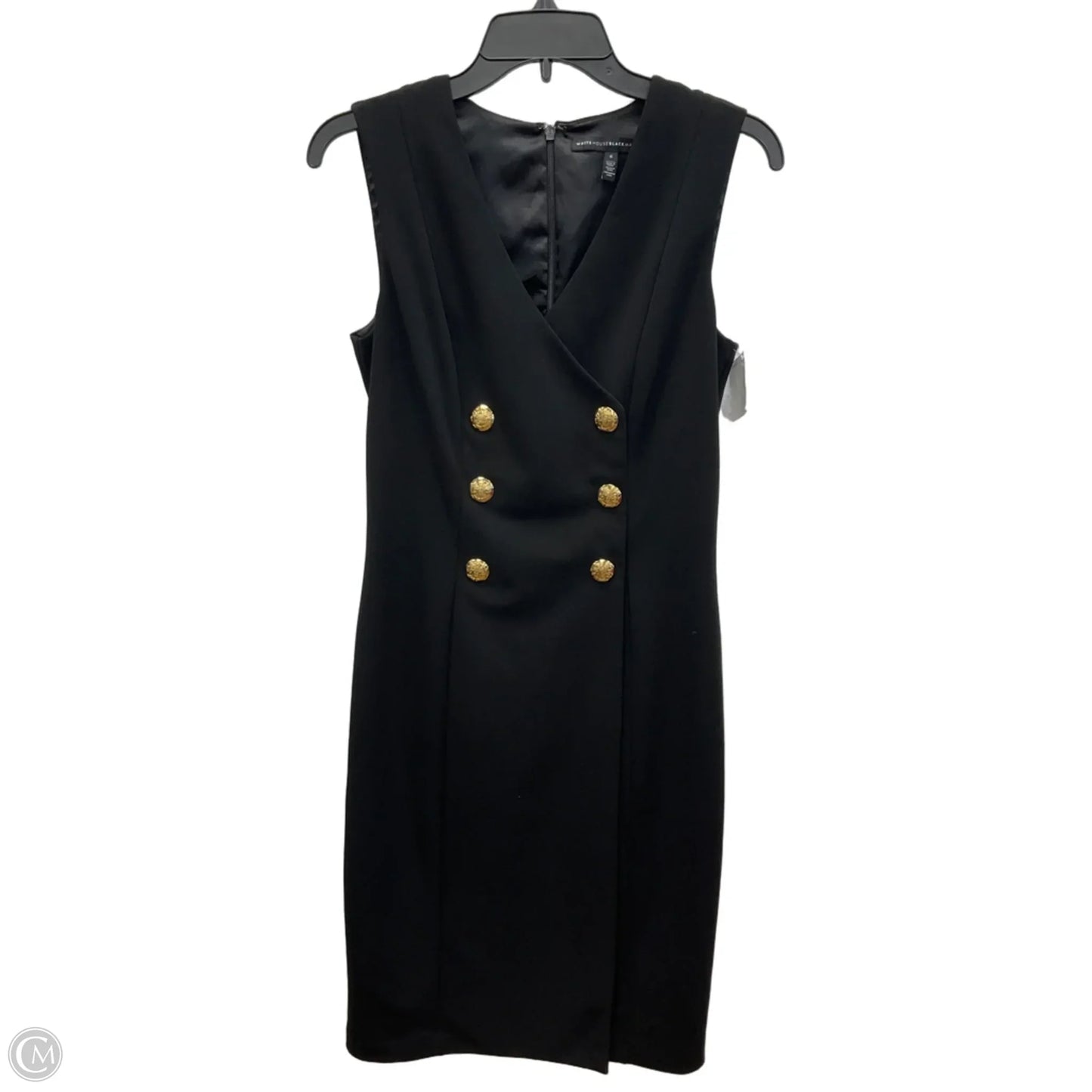 Dress Casual Midi By White House Black Market In Black, Size: 6