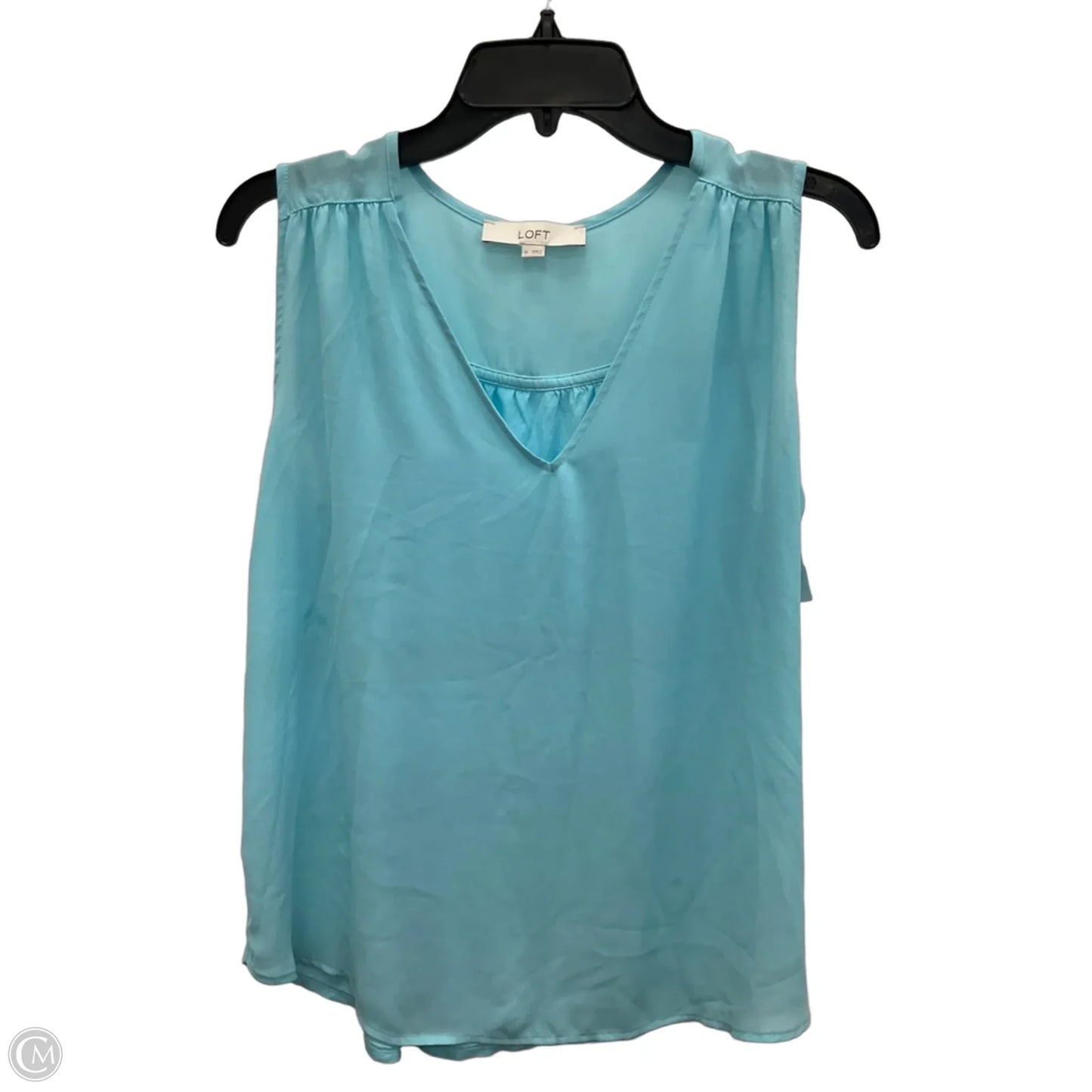 Top Sleeveless By Loft In Teal, Size: M