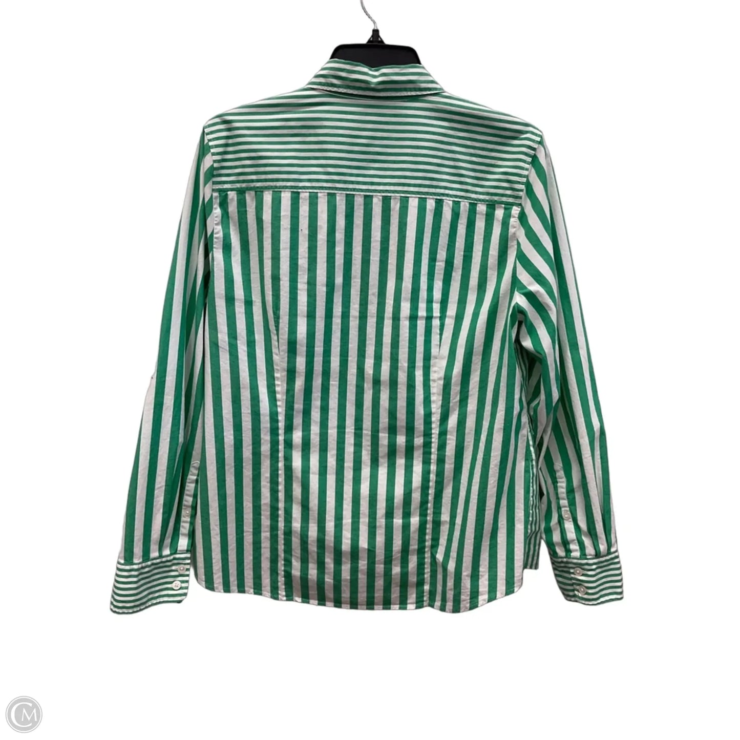 Blouse Long Sleeve By J. Crew In Green, Size: L