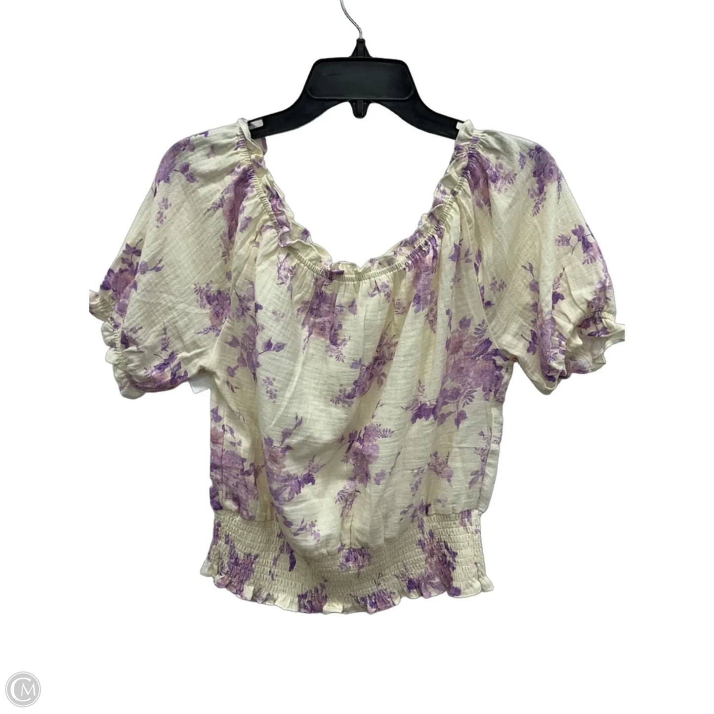 Top Short Sleeve By Mystree In Floral Print, Size: S