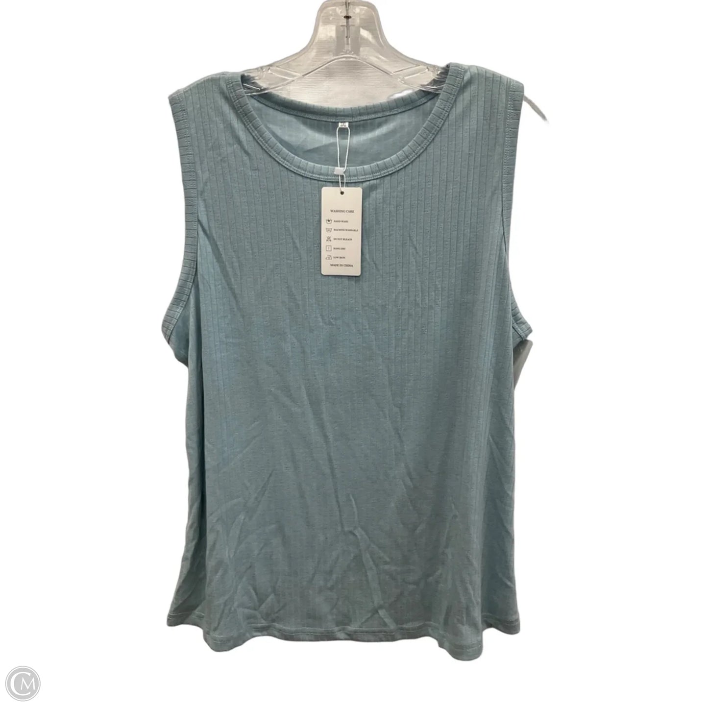 Top Sleeveless By Cmf In Teal, Size: 3x