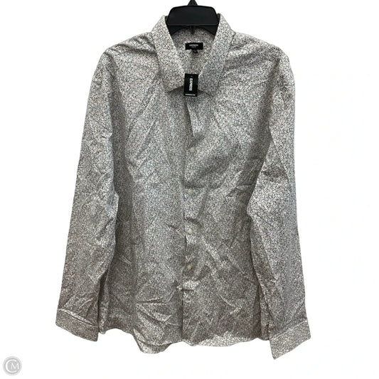 Blouse Long Sleeve By Express In Floral Print, Size: Xxl