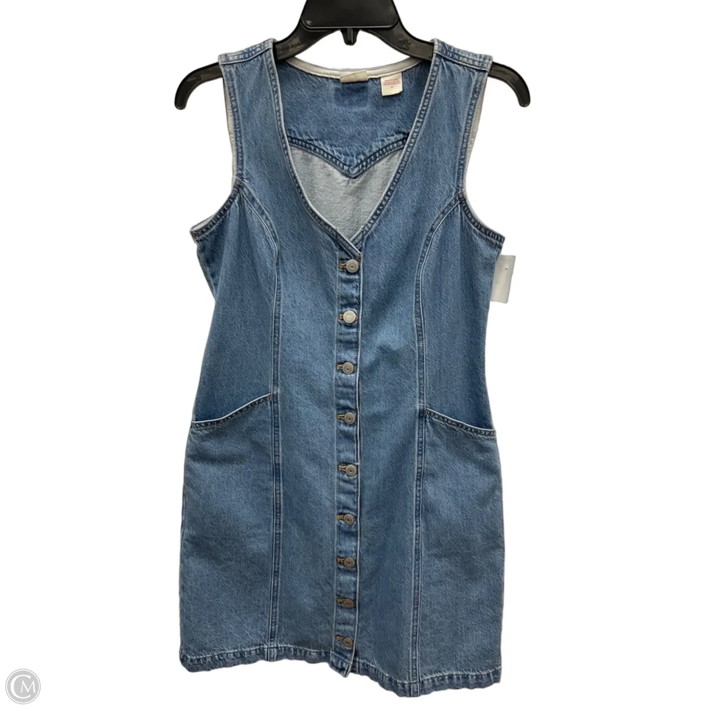 Dress Casual Short By Levis In Blue Denim, Size: M