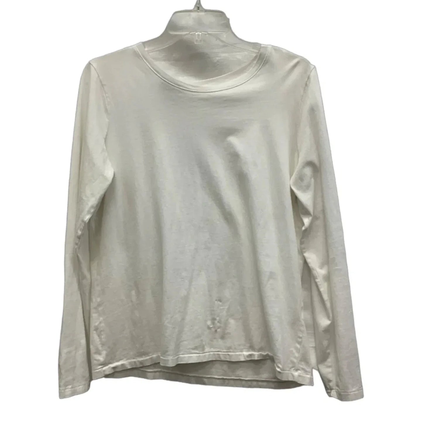 Top Long Sleeve By Madewell In White, Size: L