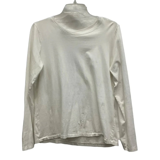 Top Long Sleeve By Madewell In White, Size: L