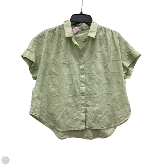 Top Short Sleeve By Madewell In Green, Size: S