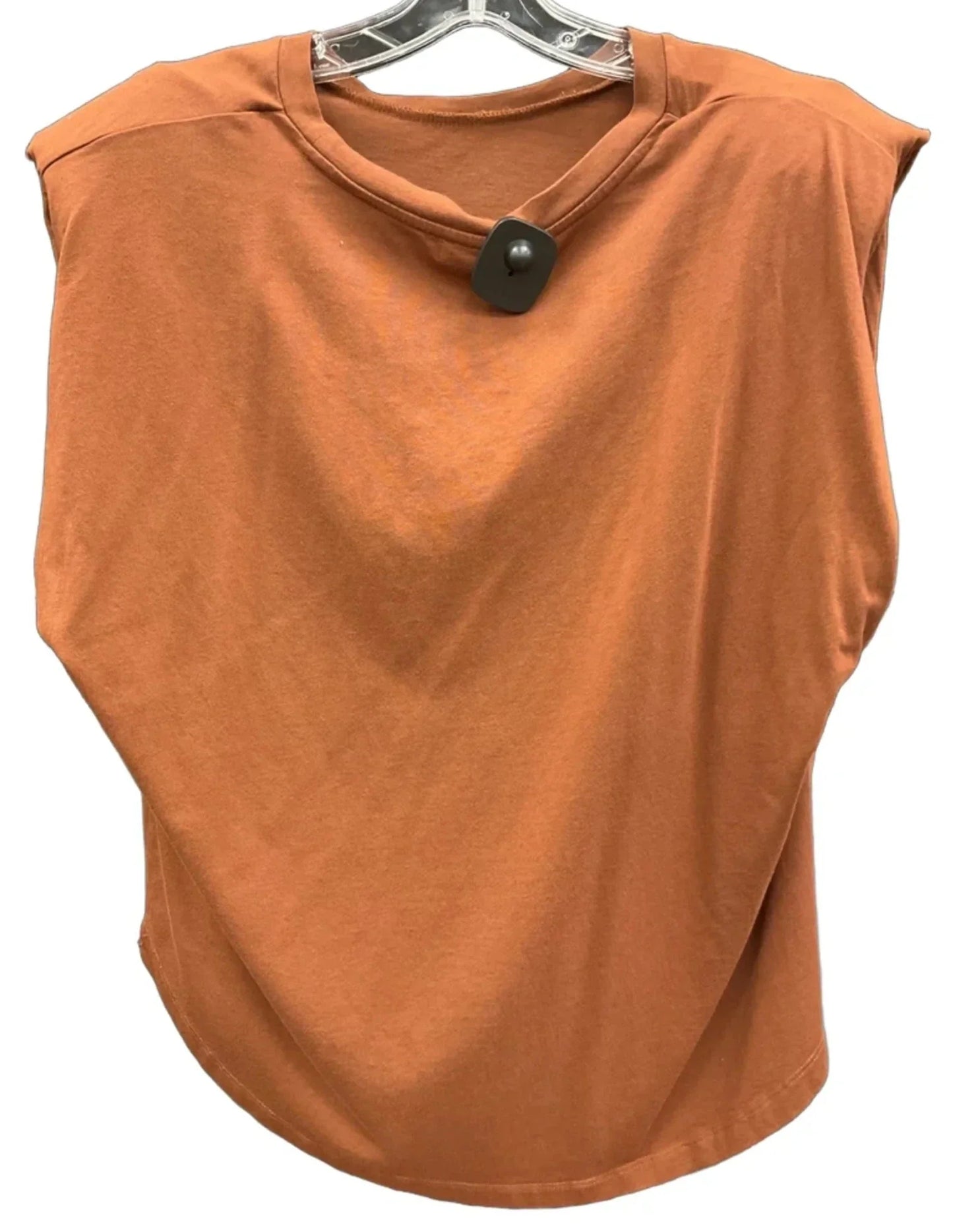 Top Short Sleeve By Good American In Orange, Size: 4