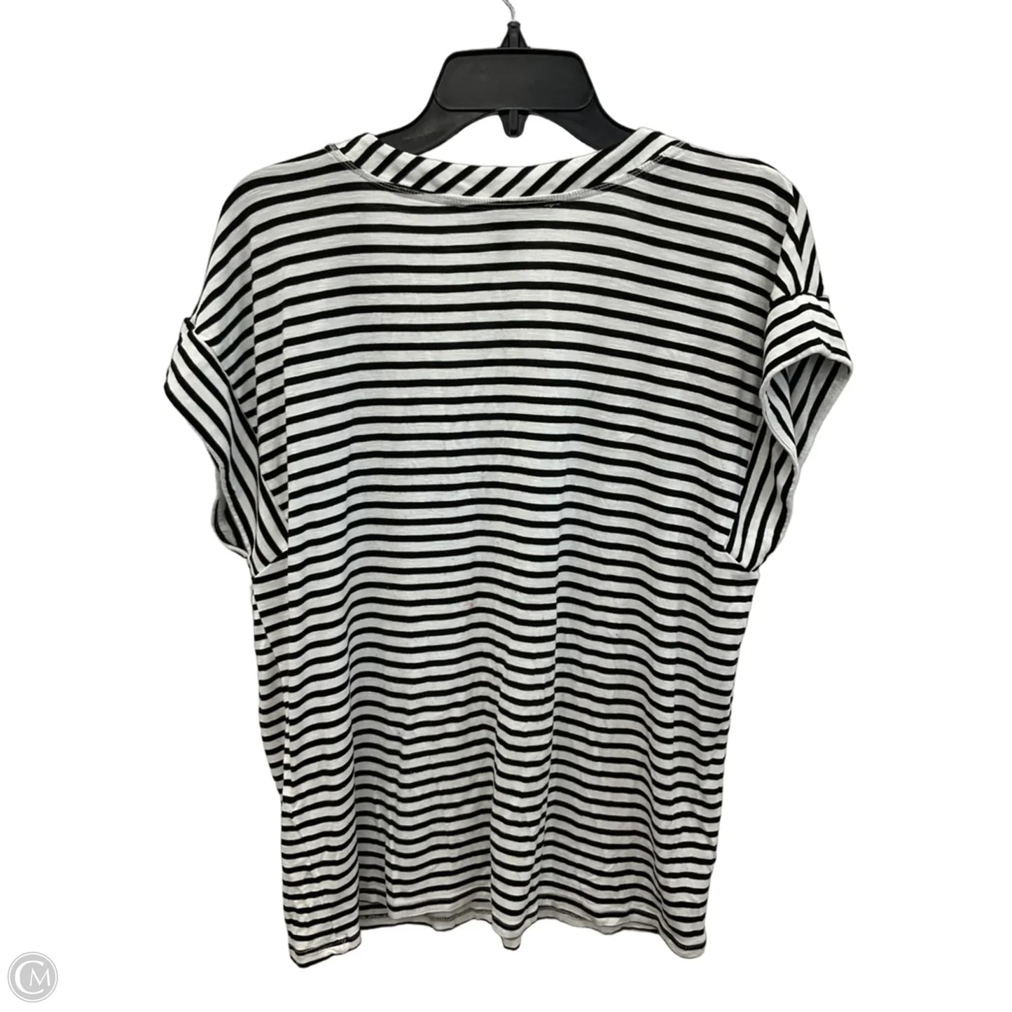 Top Short Sleeve By White House Black Market In Striped Pattern, Size: L