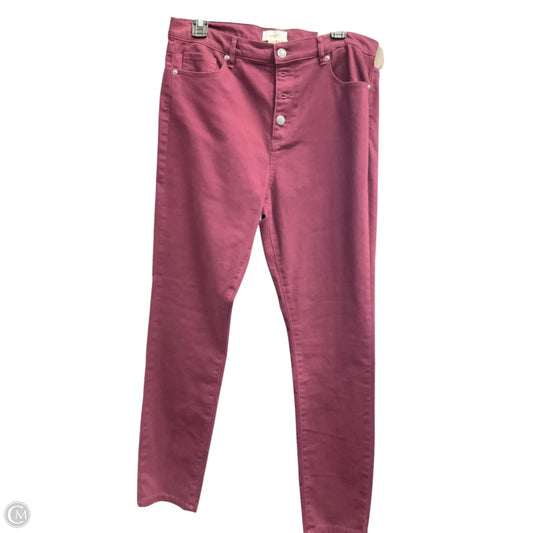 Jeans Skinny By Loft In Purple, Size: 10