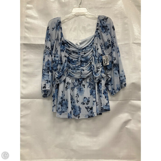 Top 3/4 Sleeve By Maurices In Floral Print, Size: Xl