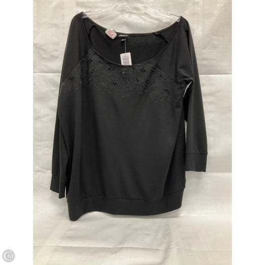 Top Long Sleeve By Torrid In Black, Size: 1x