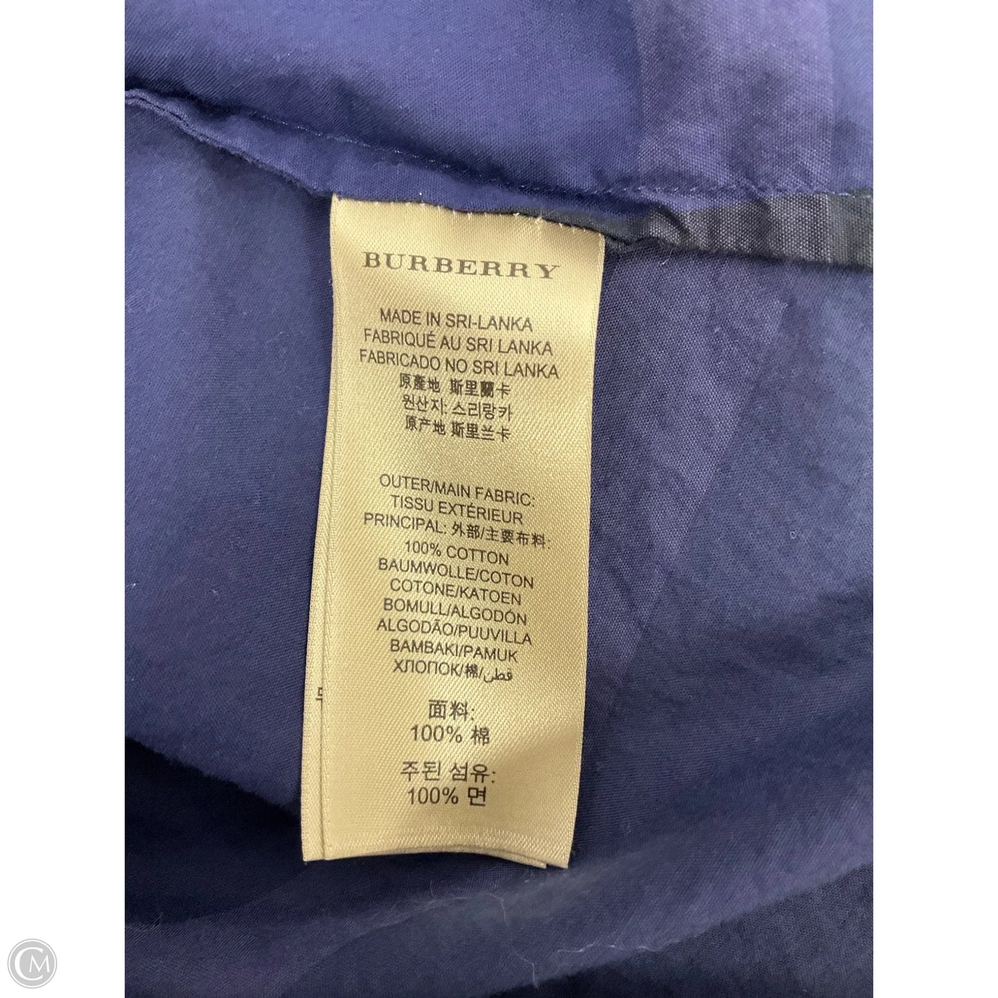 Blouse Luxury Designer By Burberry In Plaid Pattern, Size: Xs