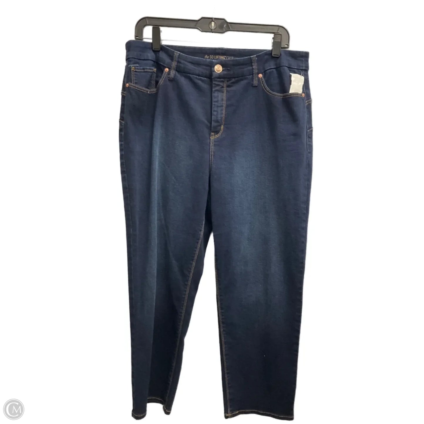 Jeans Straight By Chicos In Blue, Size: L