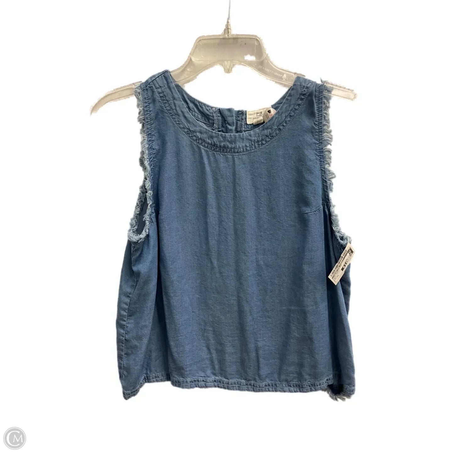 Top Sleeveless By Thread And Supply In Blue Denim, Size: Xs