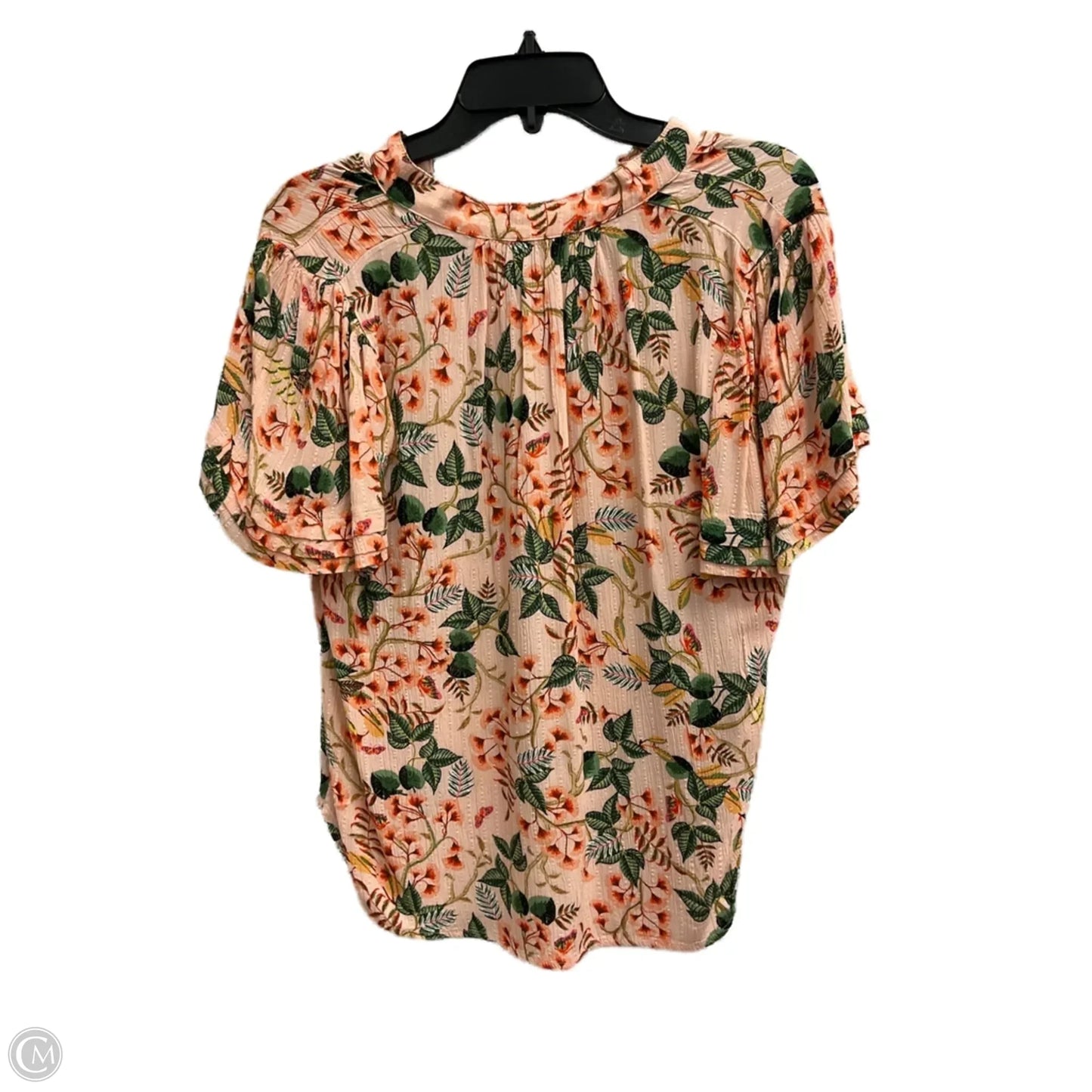 Top Short Sleeve By Loft In Floral Print, Size: Xs