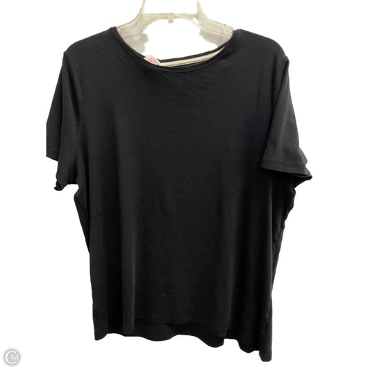 Top Short Sleeve By Talbots In Black, Size: 2x