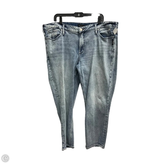 Jeans Straight By Silver In Blue Denim, Size: 20