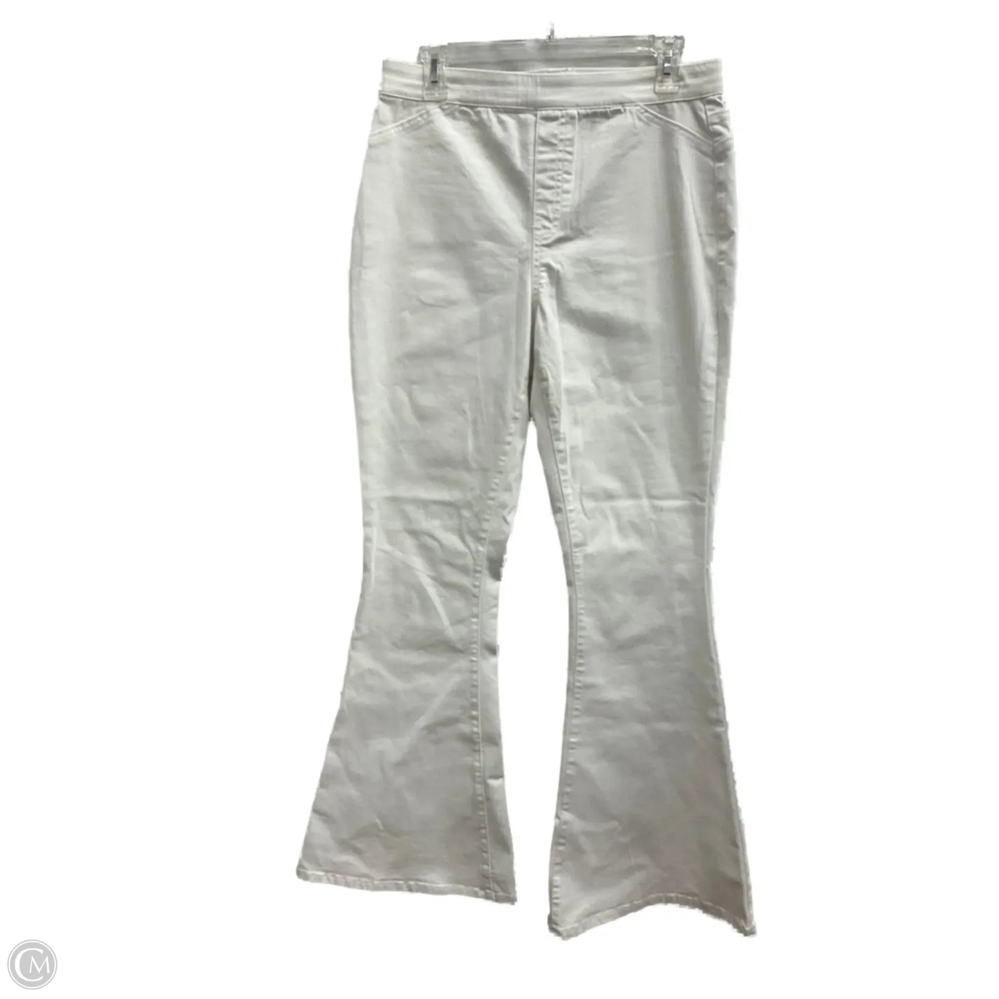 Jeans Flared By Versona In White, Size: 10