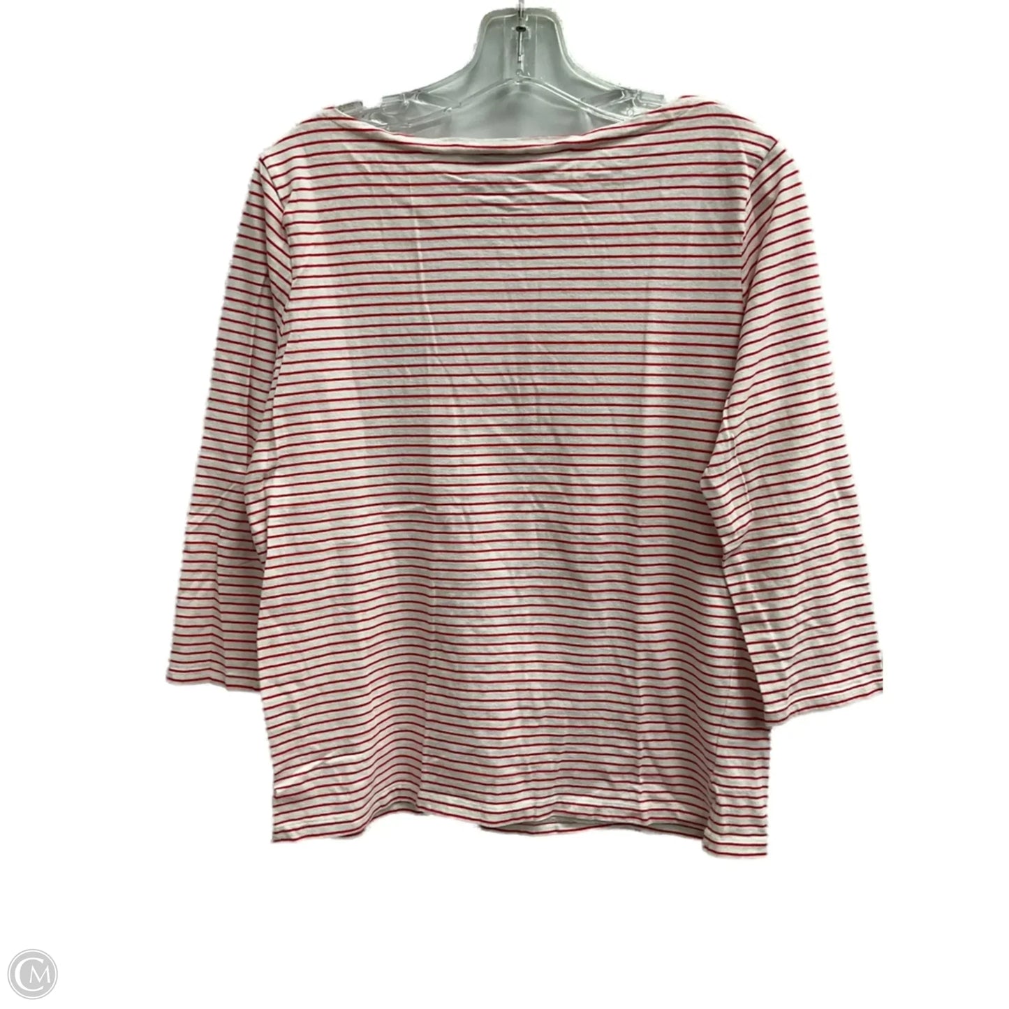 Top 3/4 Sleeve By Polo Ralph Lauren In Striped Pattern, Size: L