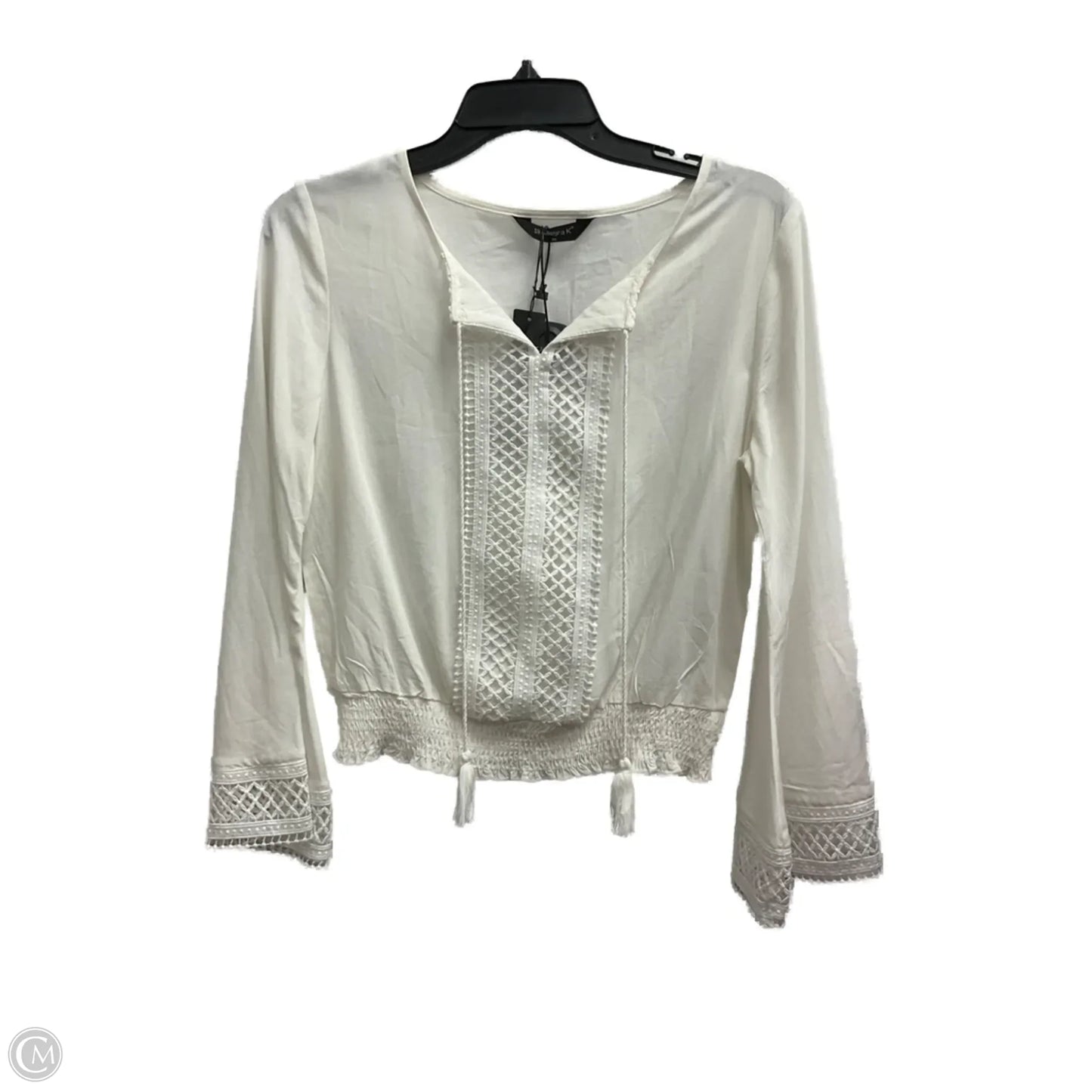 Top Long Sleeve By Allegra K In White, Size: Xs