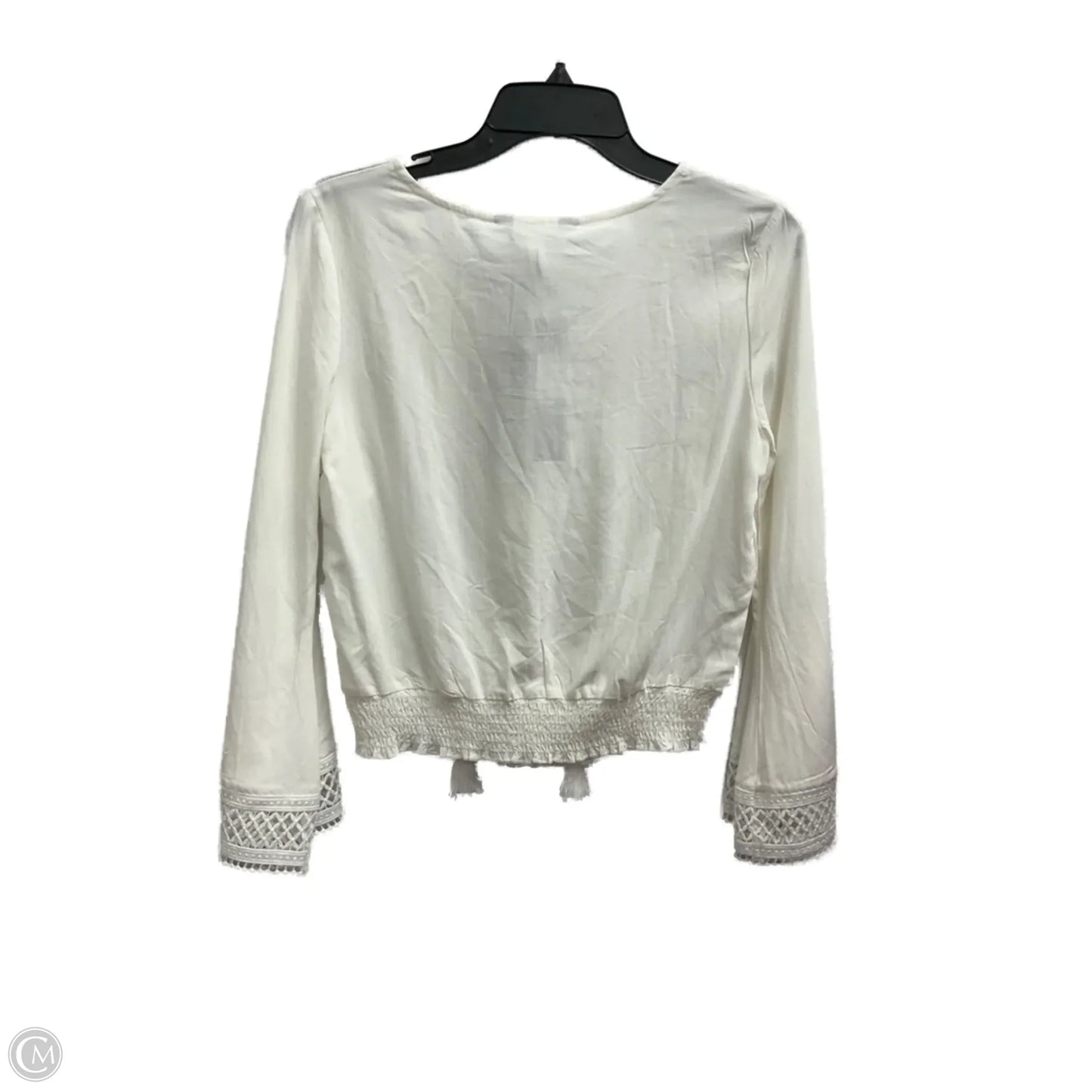 Top Long Sleeve By Allegra K In White, Size: Xs