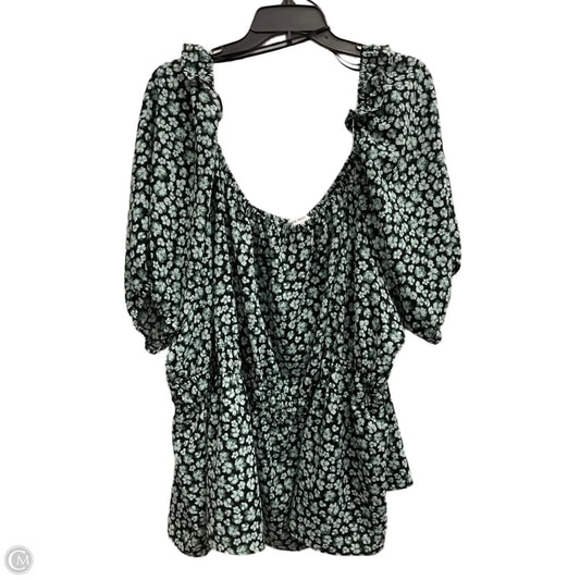 Top Short Sleeve By Nine West In Floral Print, Size: 5