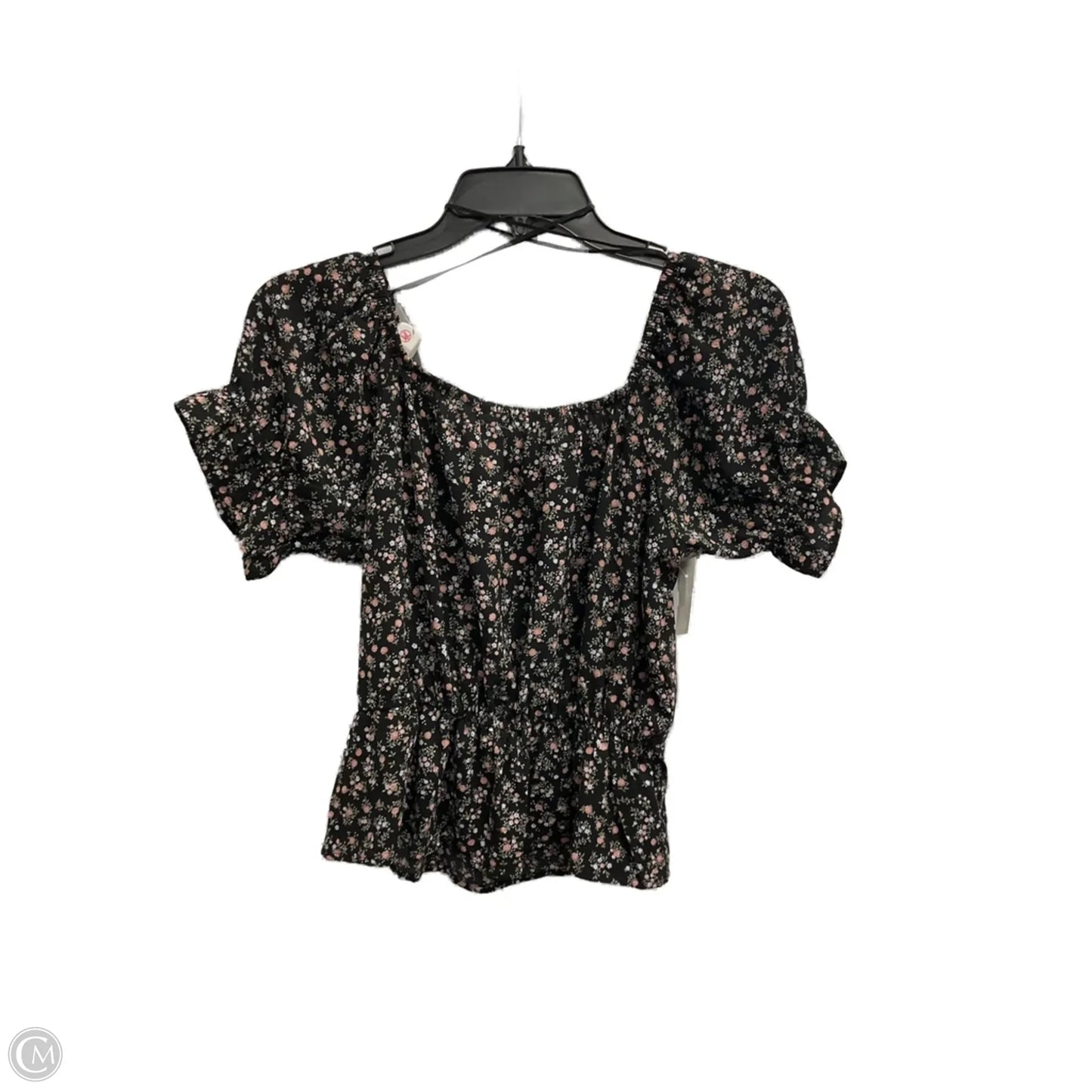 Top Short Sleeve By Pink Rose In Floral Print, Size: S