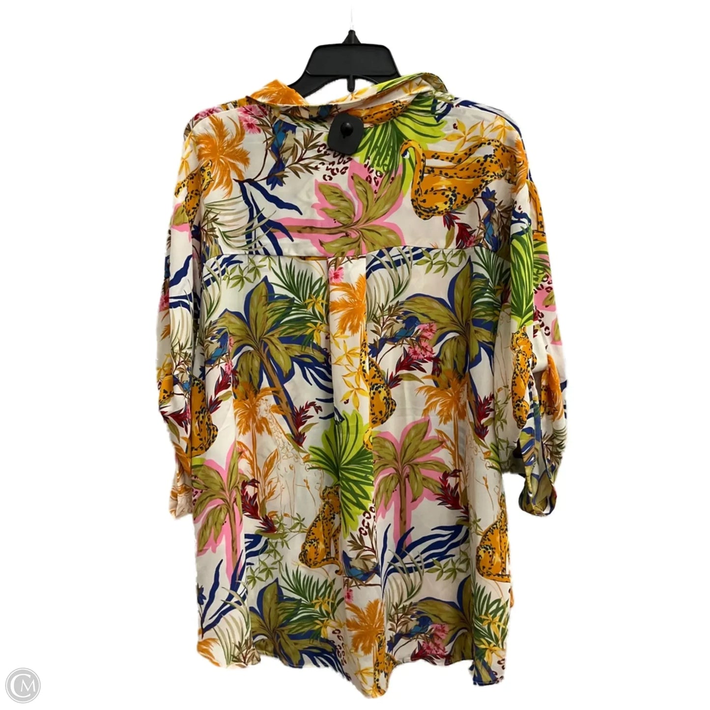 Blouse 3/4 Sleeve By Rose And Olive In Multi-colored, Size: 1x