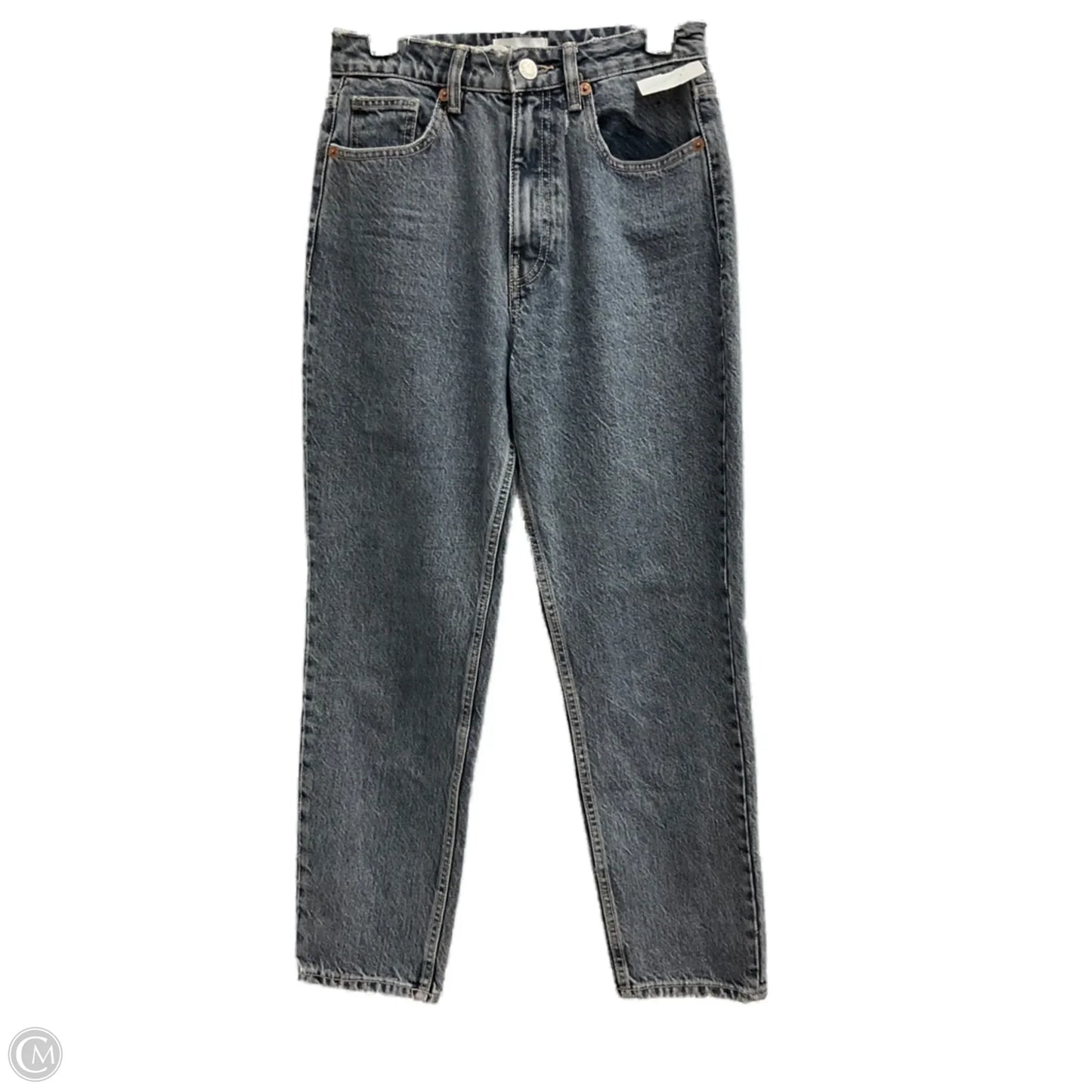Jeans Straight By Zara In Blue Denim, Size: 4
