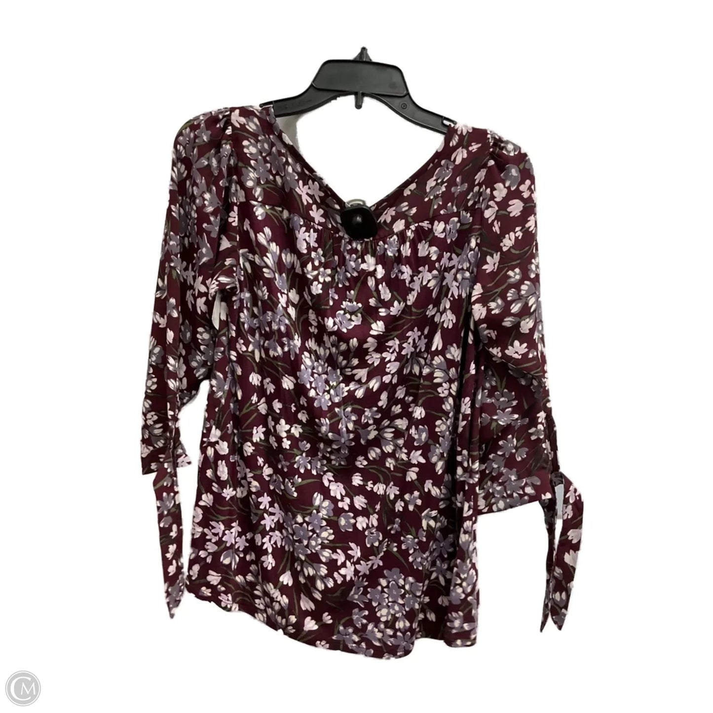 Top Long Sleeve By Loft In Floral Print, Size: S