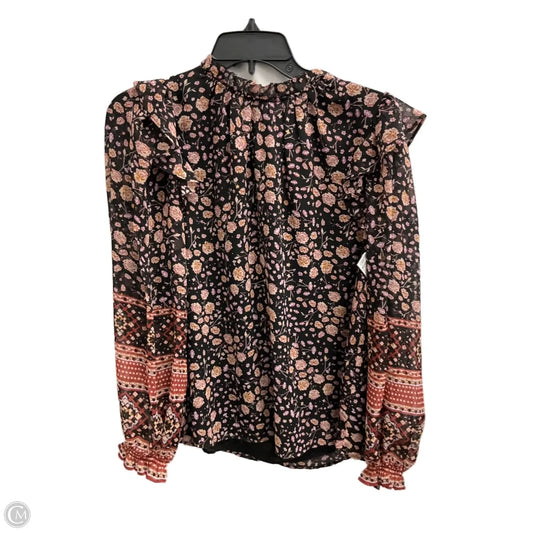 Top Long Sleeve By Rachel Zoe In Floral Print, Size: S